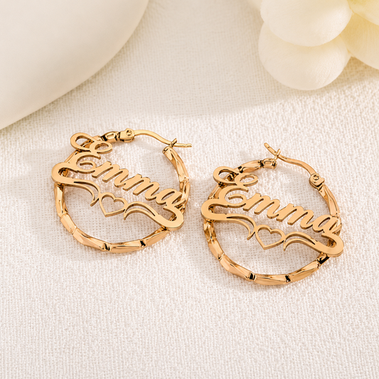 CUSTOMIZED NAME HOOP EARRINGS