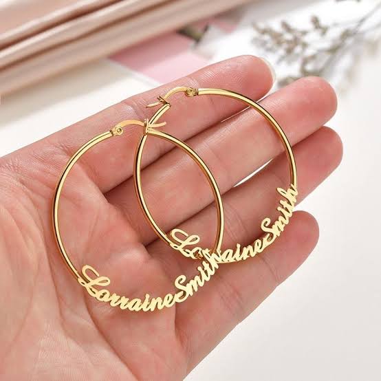 CUSTOMIZED NAME HOOP EARRINGS