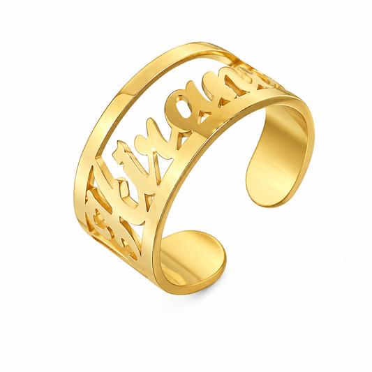 CUSTOMIZED CUFF NAME RING