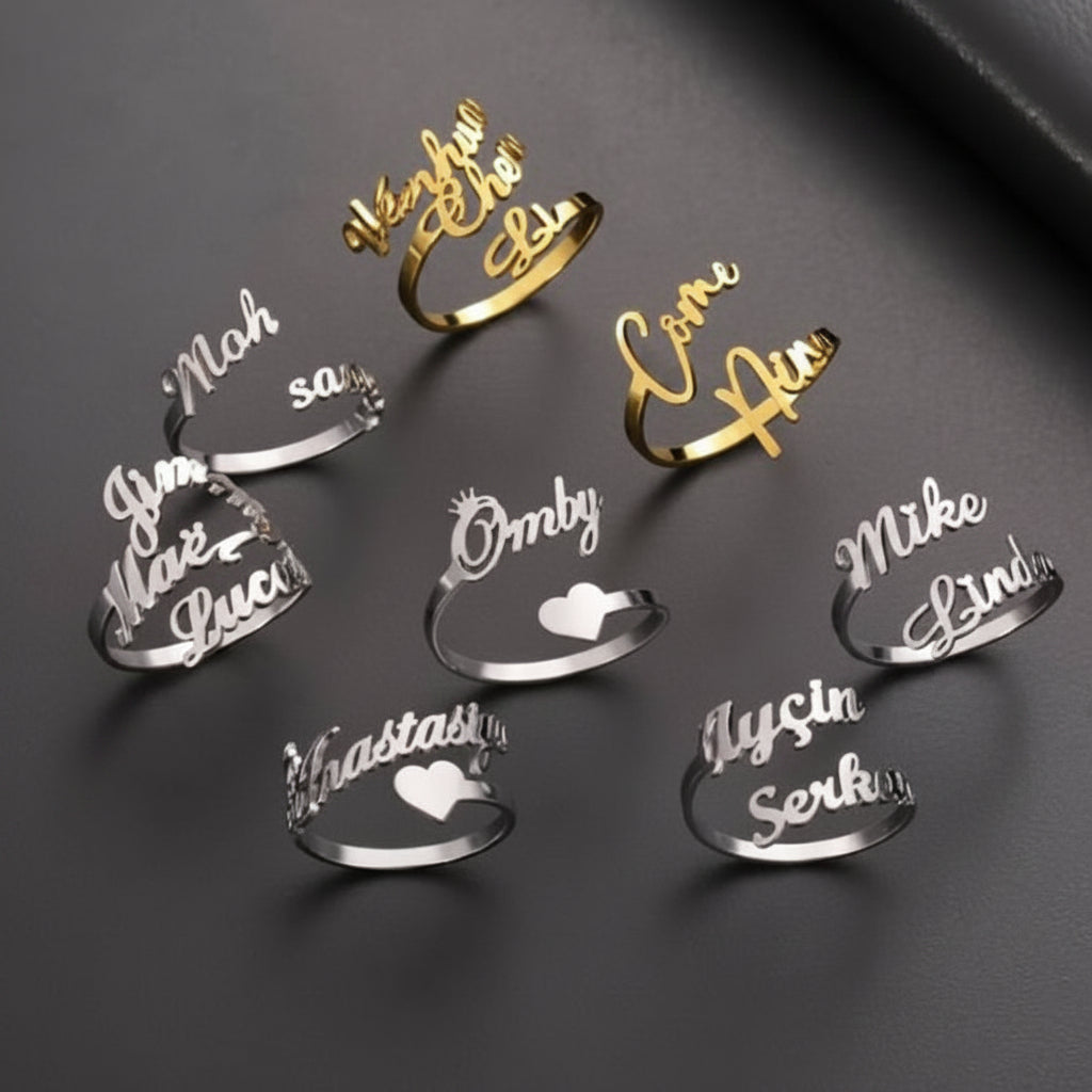 CUSTOMIZED DAISY NAME RING