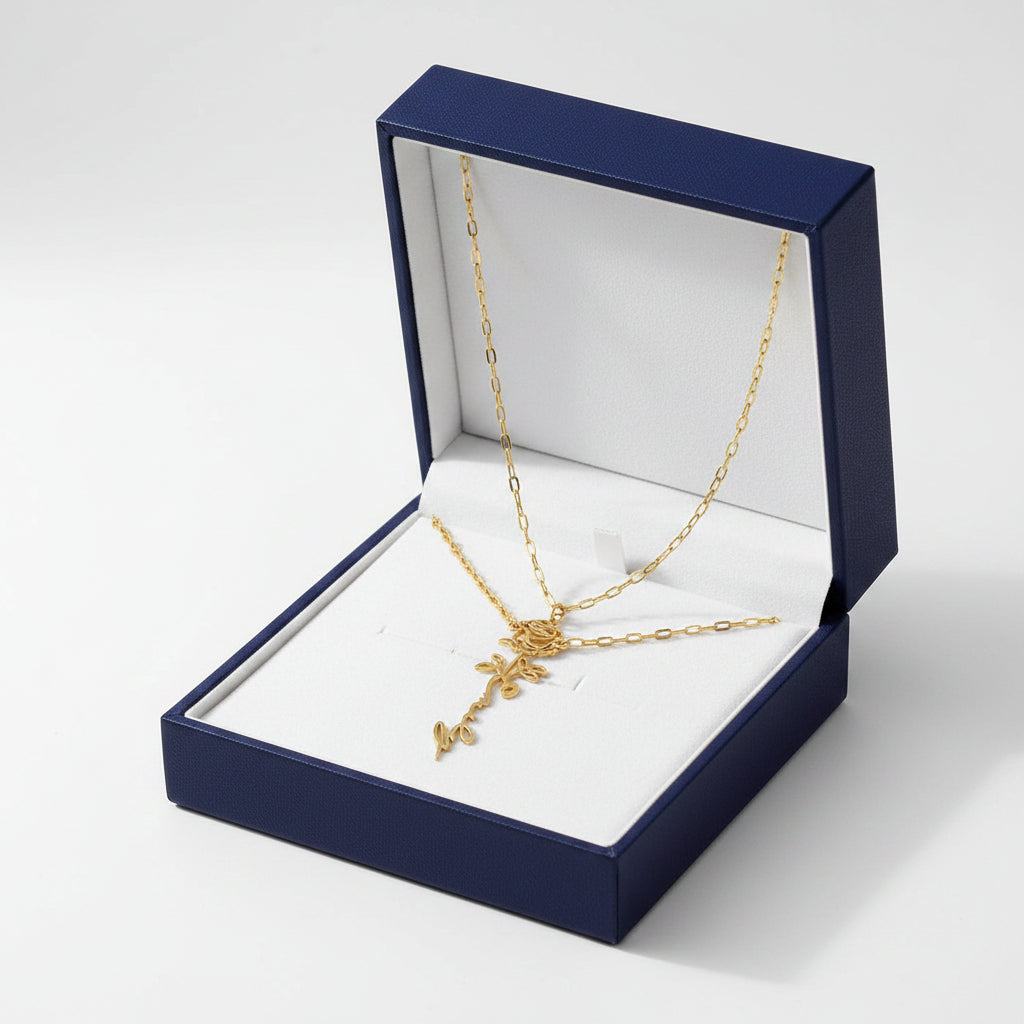 CUSTOMIZE FLOWER NAME NECKLACES