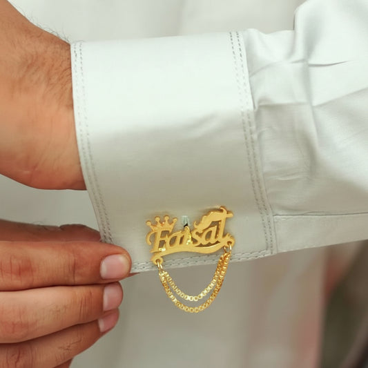 NAME CUFFLINKS CHAINCUSTOMIZED
